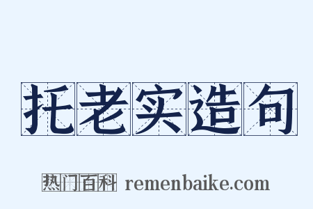 托老实造句是什么意思的图片